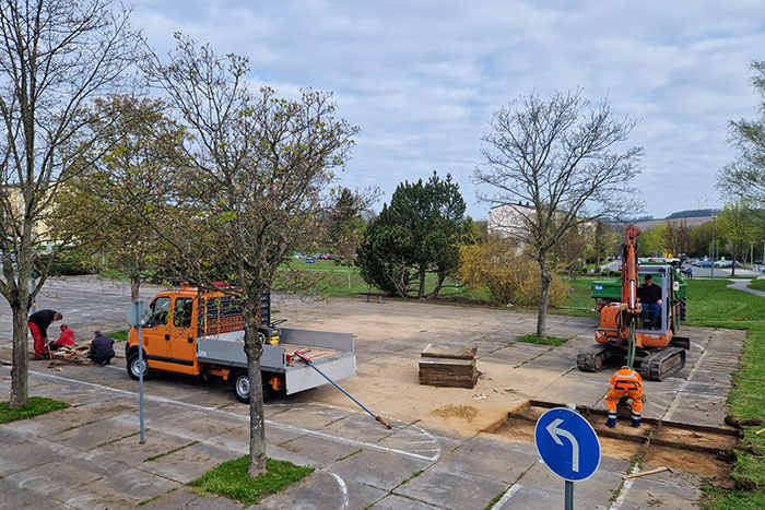 Vorrichten des Verkehrsübungsplatzes Vorrichten des Verkehrsübungsplatzes
